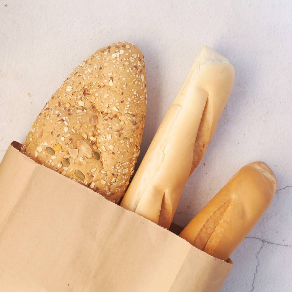 Sac en papier kraft 3 baguettes 16,5x51x6cm