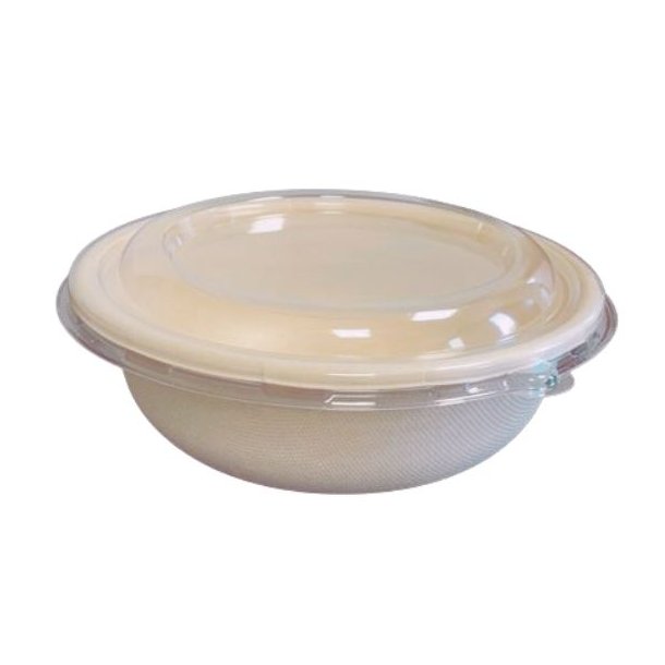 Saladiers ronds 1000 ml en pulpe sans couvercle