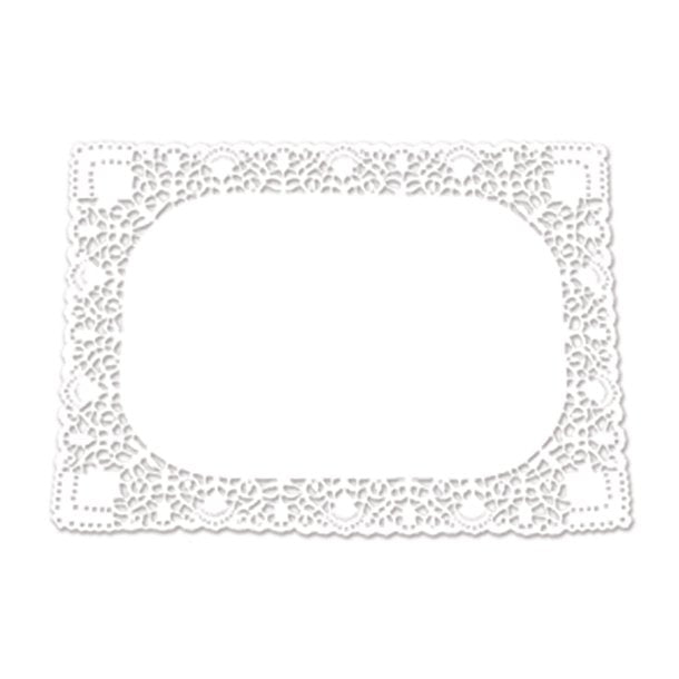 Dentelle blanche 20 x 30 cm en papier blanc (250 unités)