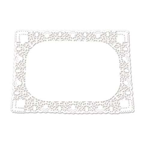 Dentelle blanche 20 x 30 cm en papier blanc (250 unités)