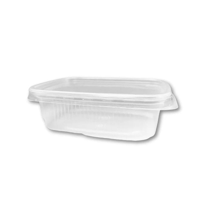 Barquette PP striée transparente avec couvercle 150mL (1000 unités)