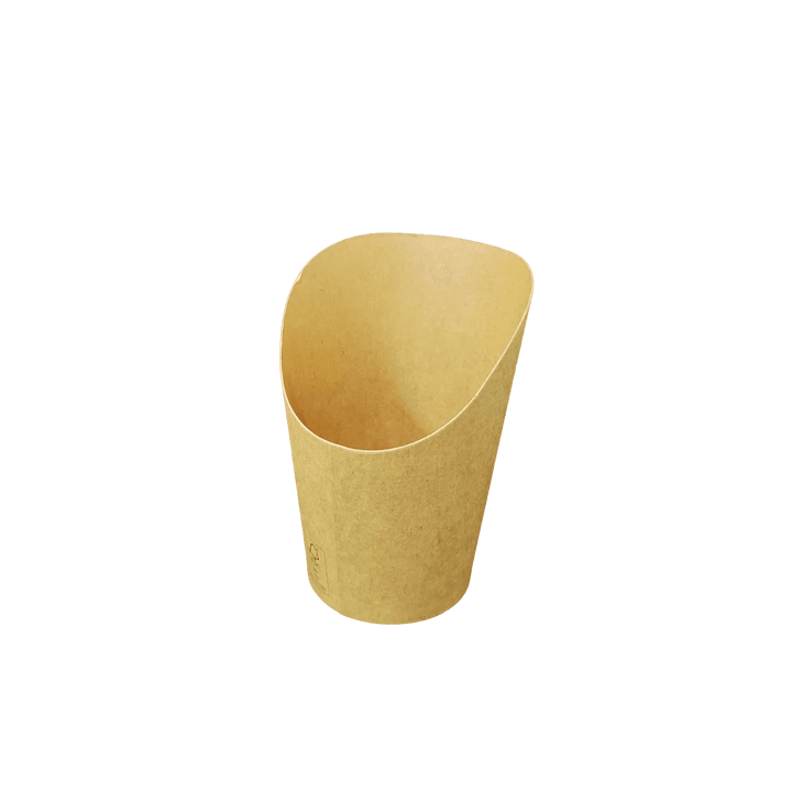 Cornet pour frites arrondi en kraft 12oz 9x6x11cm (1000 unités)