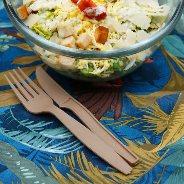 1000 Couteaux réutilisables en fibre de canne à sucre