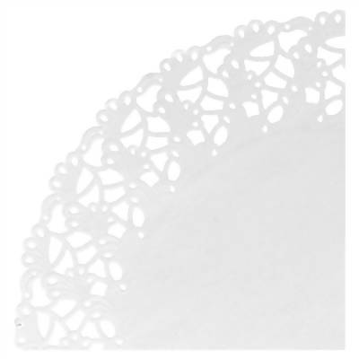DENTELLES RONDES AJOURÉES 53 G/M2 Ø 27 CM BLANC PAPIER (250 UNITÉ)