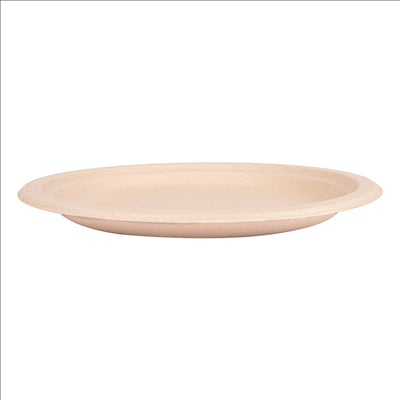 ASSIETTES 'BIONIC' Ø 23x2 CM NATUREL BAGASSE 
