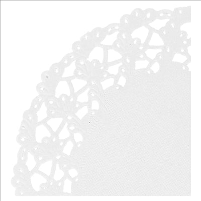 DENTELLES RONDES AJOURÉES 53 G/M2 Ø 11,5 CM BLANC PAPIER (250 UNITÉ)