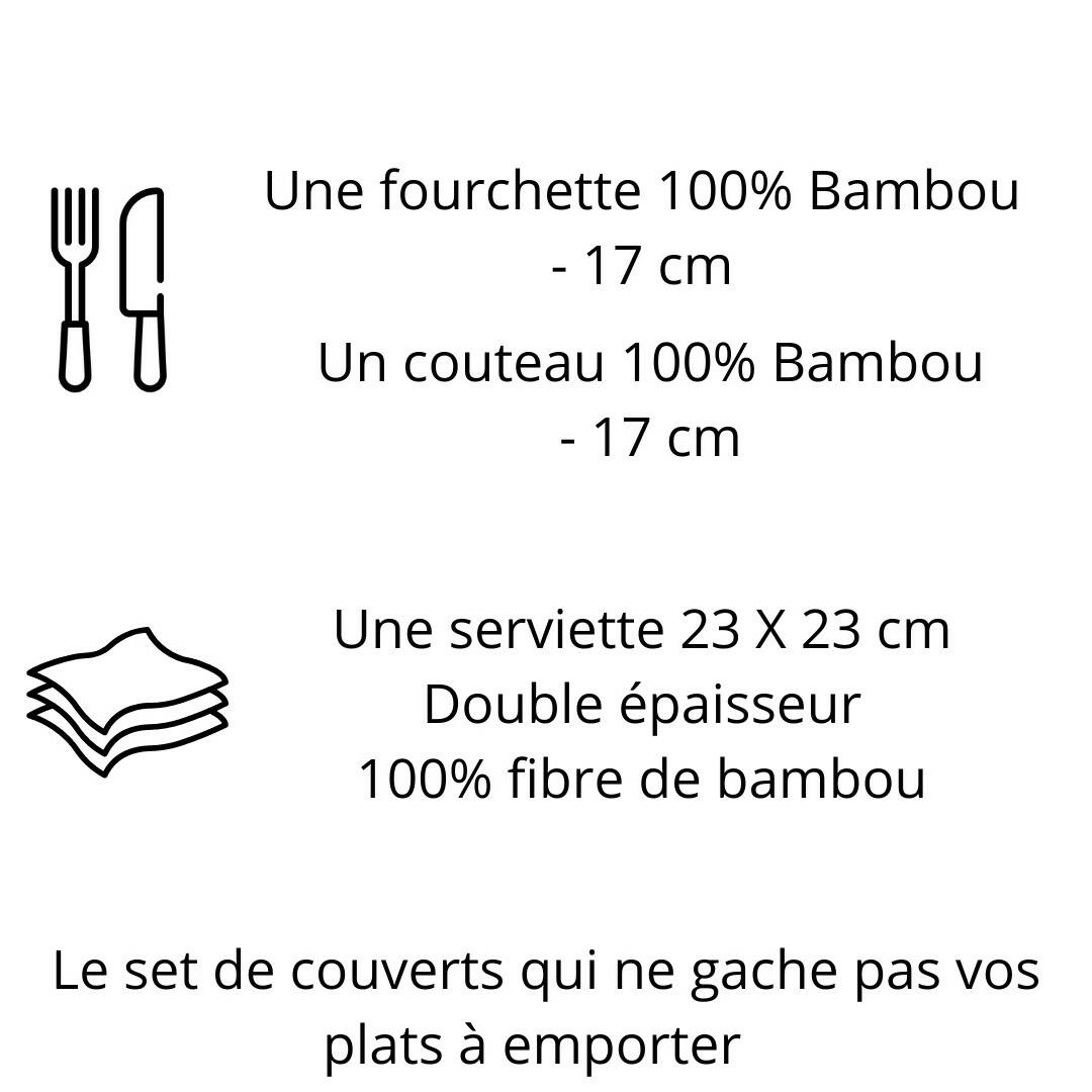 Couteaux jetables en fibre de Bambou - 17 cm (300 unités)
