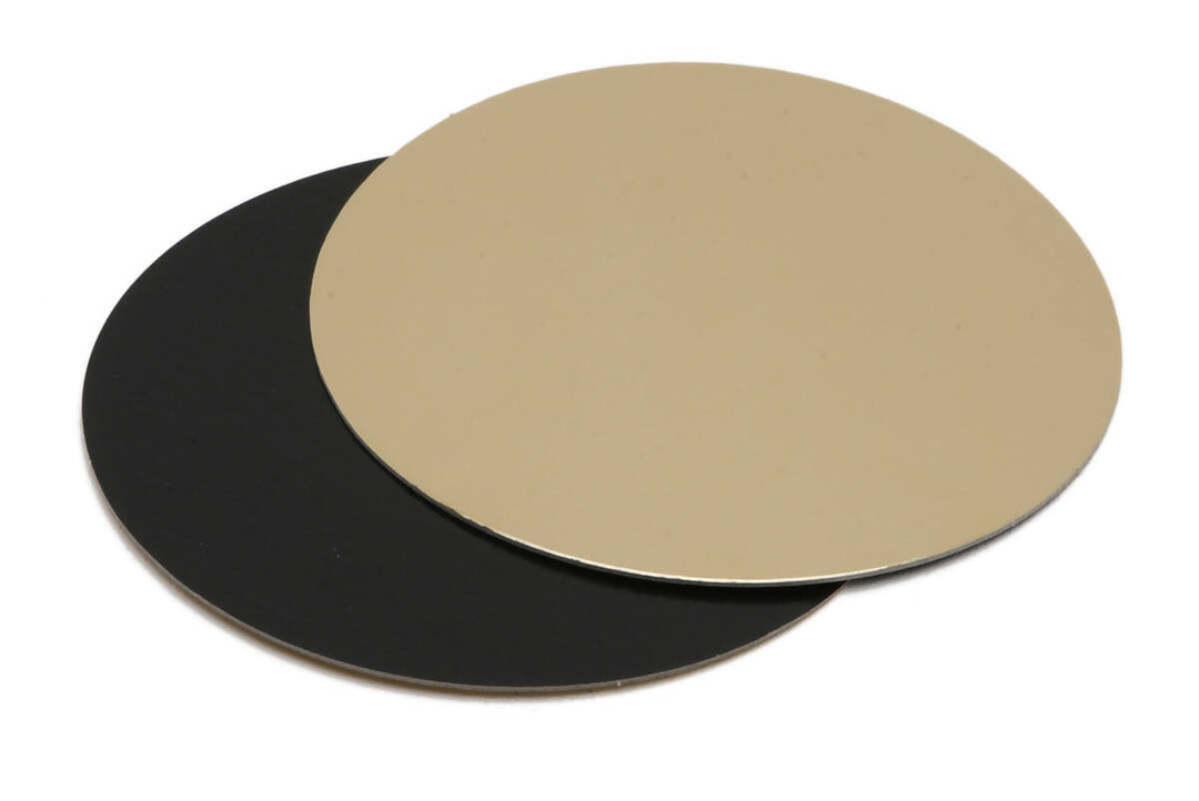 SUPPORT A PATISSERIE ROND DOUBLE FACE OR/NOIR - 9 tailles - (100 UNITES)