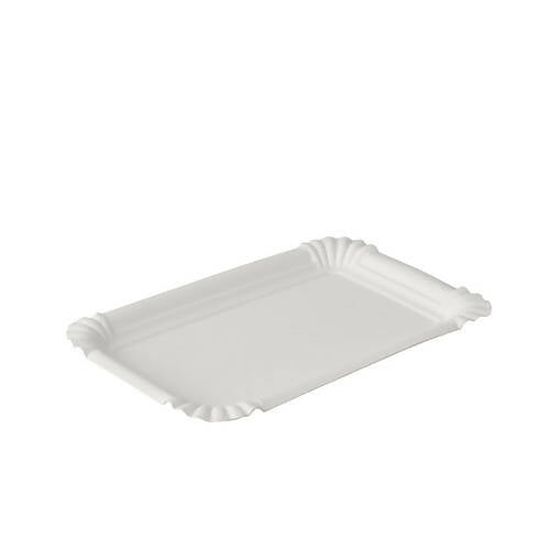 Assiette Carton Blanche Rectangulaire 10*16cm