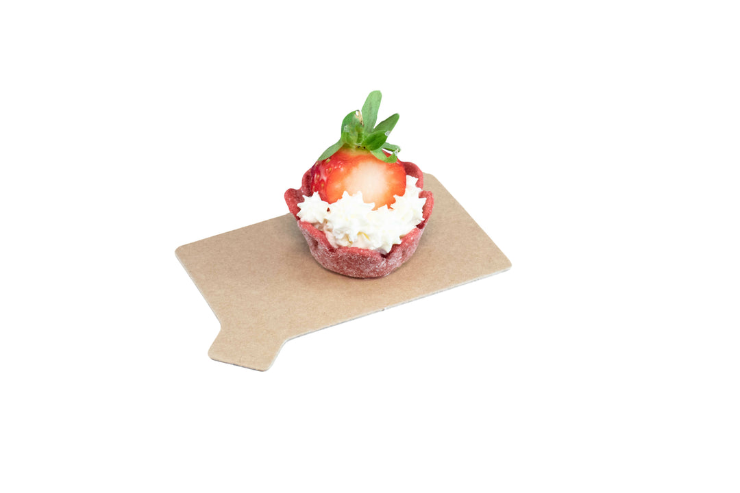 Support Rectangle avec languette Bio Kraft 9,5 x 5,5 Cm (1000 UNITES)