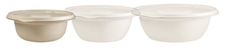 Bols ronds / saladiers ZUME 500ml avec couvercle (600 unités)