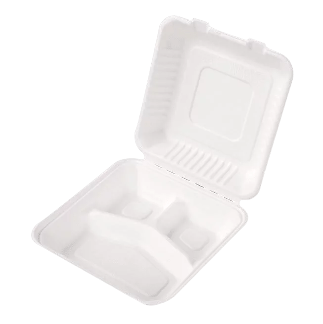 Boîte en pulpe de canne 22x20x7.7 cm (200 unités)