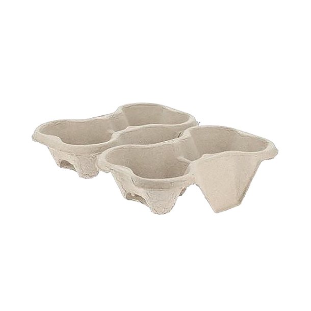 Porte gobelets 22 x 22 x 4,5 cm en kraft Brun