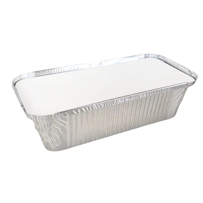 Barquette aluminium 940mL 21,8x11,3x5,4cm avec couvercle (1000 unités)