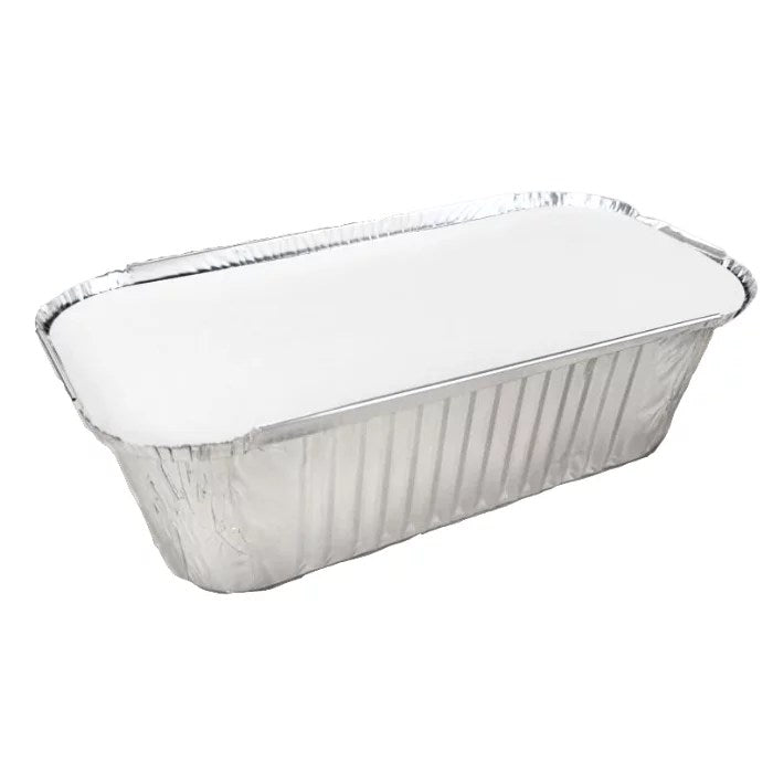 Barquette aluminium 1520mL 25x13,4x7cm avec couvercle (800 unités)