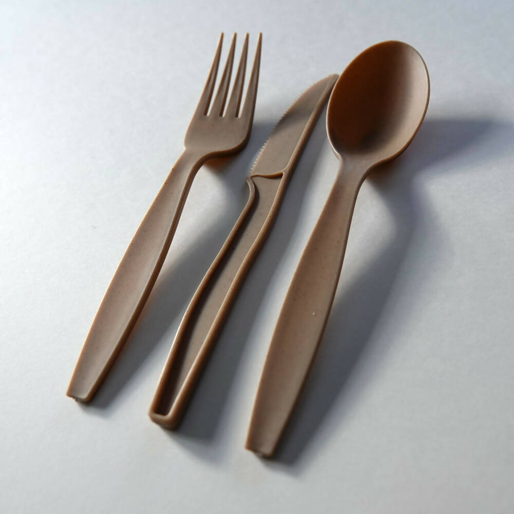 1000 Cuillères réutilisables en fibre de canne à sucre