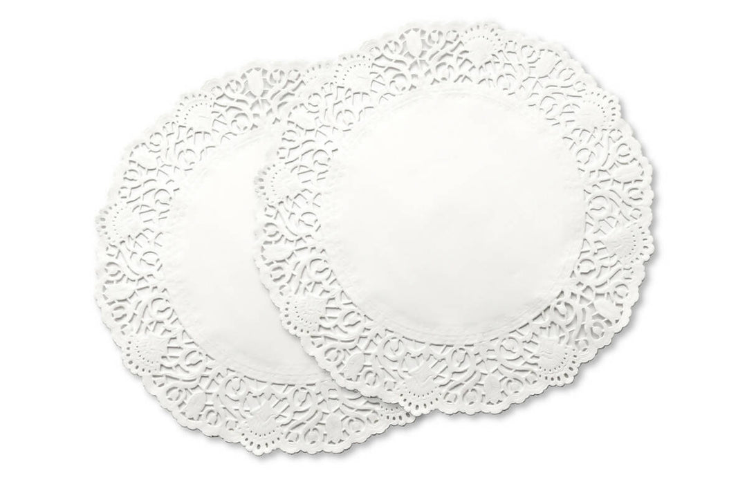 Papier Dentelle Rond Blanc "Vivaldi" - 2 tailles (2000 UNITES)