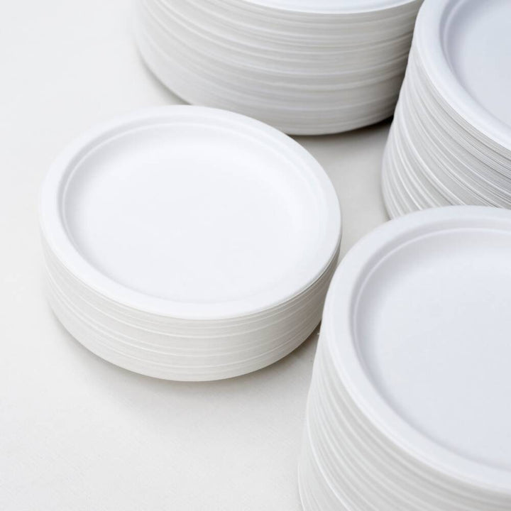 Assiette ronde en pulpe de canne Ø22,5x1,9 