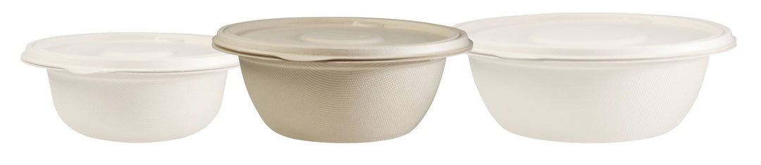 Bols ronds / saladiers ZUME 750ml avec couvercle (600 unités)