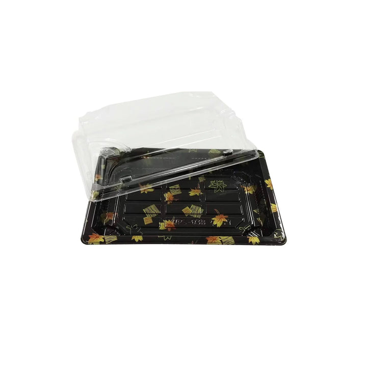 Barquette sushi à motifs avec couvercle 17x12x4,5 (400 unités)
