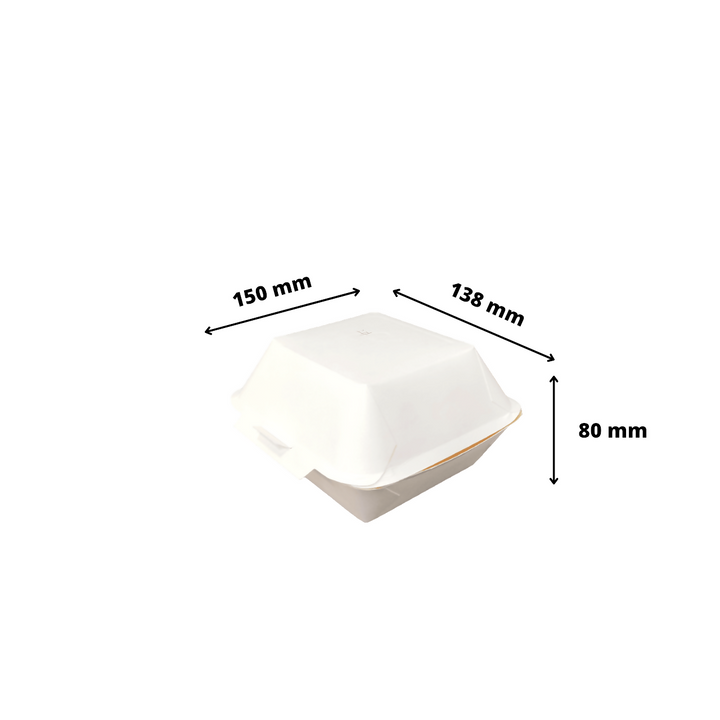 Boîte refermable en carton blanc 400mL 15x13,8x8 (1000 unités)