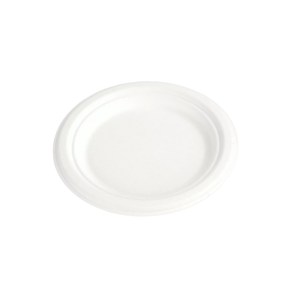 Assiette ronde en pulpe de canne Ø25,8x2,0