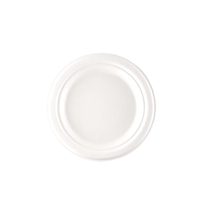 Assiette ronde en pulpe de canne Ø17,5x1,5 