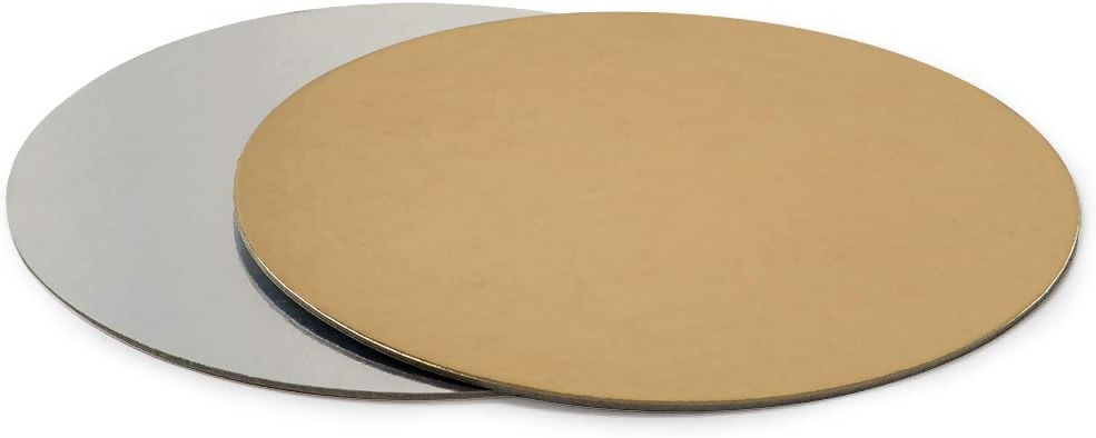 Support Rond en Carton Argent & Or - 5 Tailles