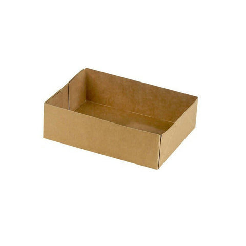 Caissette Pâtissière Carton Kraft Recyclable - 5 tailles (100 UNITES)