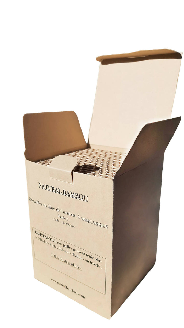 Pailles jetables en Fibre de Bambou - La Petite 12.5 * 0.6 cm (10 000 unités)