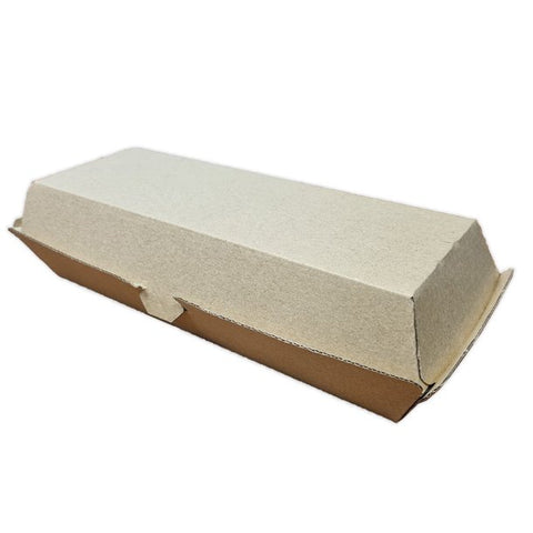 Boîtes Hot Dog carton brun 24 x 8 x 7 cm (250 unités)