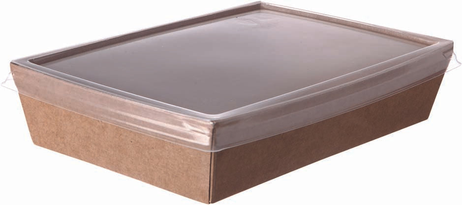 Barquettes repas carton brun/blanc (400 unités)