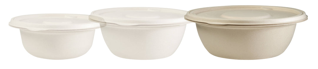 Bols ronds / saladiers ZUME 1.000ml avec couvercle (400 unités)