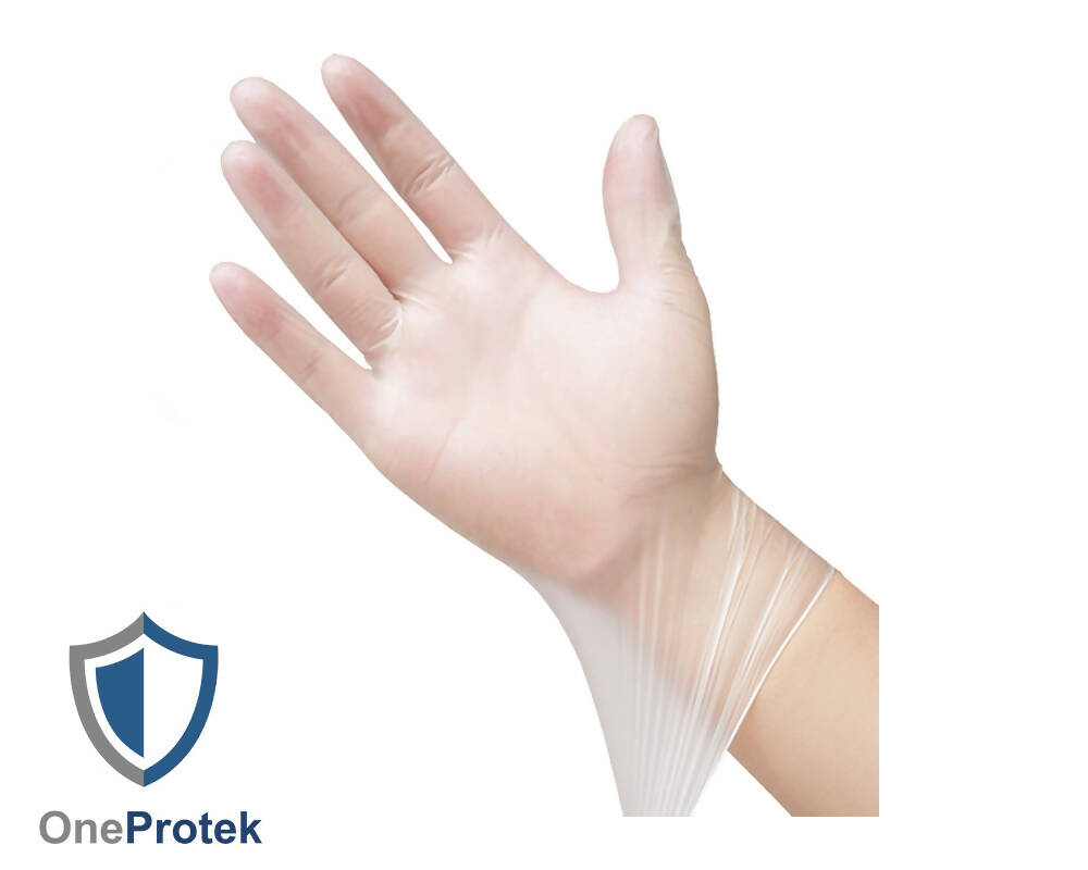 Gant vinyle non poudré transparent - Taille S Boite de 100 gants, colis de 10 boites - Total : 1000 unités