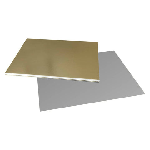 Support Carré Carton Double Face Argent & Or - 3 tailles