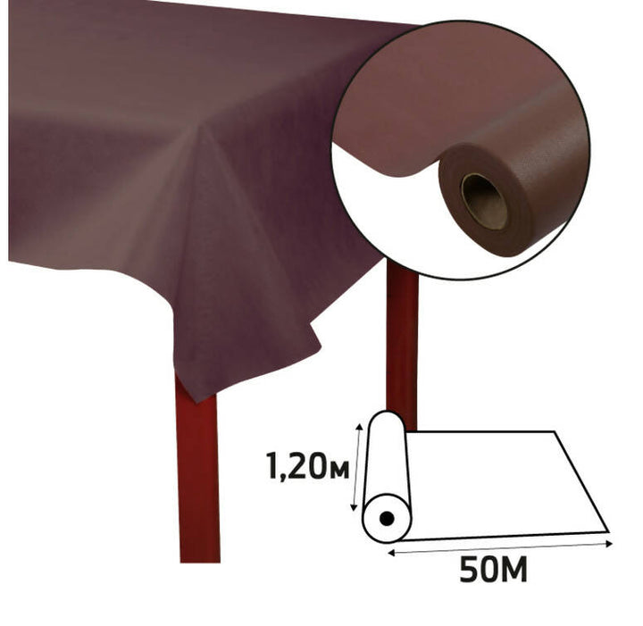 Rouleau de nappe Spunbond Chocolat 50m x 1.20m (1 UNITE)