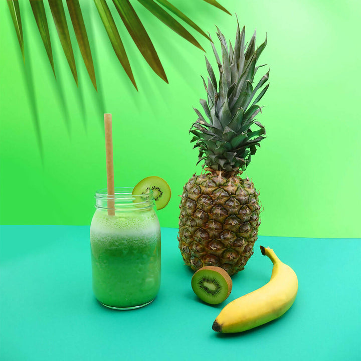 Boite de 500 pailles en fibre de canne à sucre 21cms x 6mm - taille standard