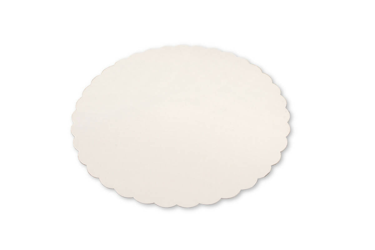 Rond Carton Blanc Festonné - 8 tailles (250 UNITES)
