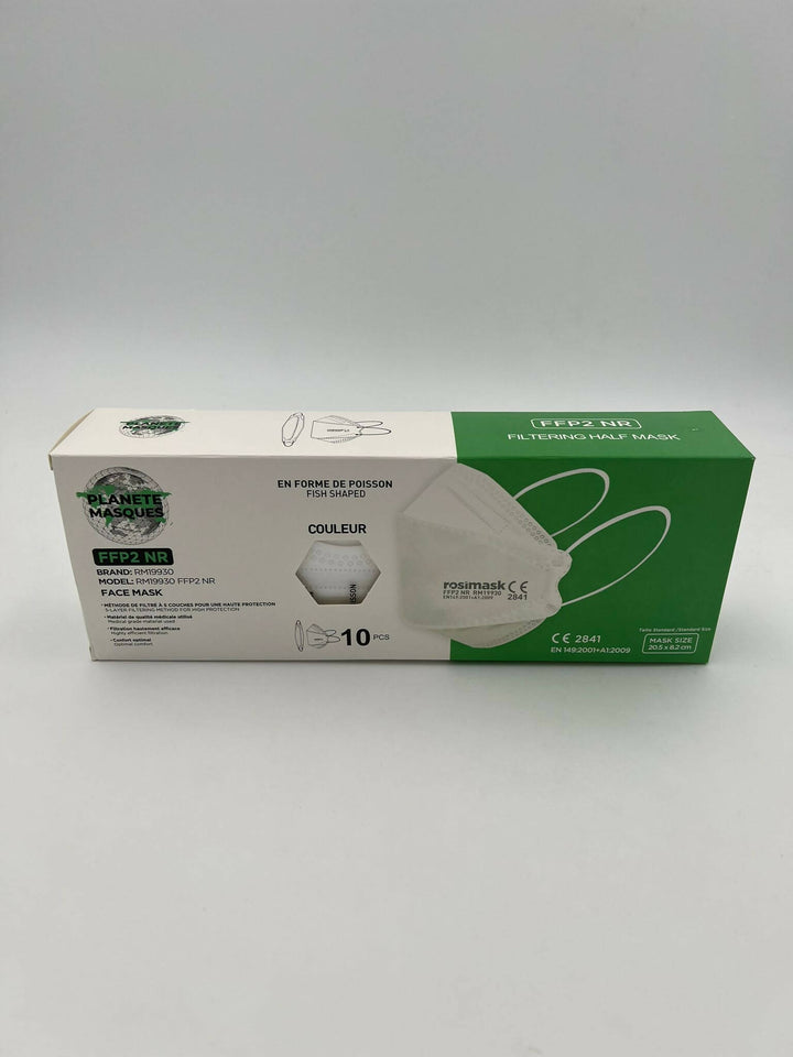 Masque FFP2 KF 94 Blanc - Boite de 10 Masques Individuels - Carton de 10 boites, total 100 masques