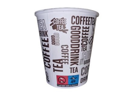 Gobelets carton imprimés 24 cl / 8 oz 