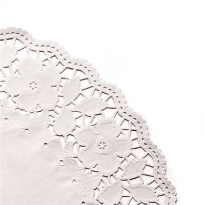 DENTELLES RONDES AJOURÉES 53 G/M2 Ø 37 CM BLANC PAPIER (250 UNITÉ)