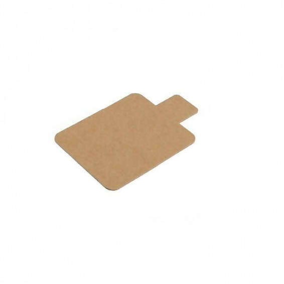 Support carré avec languette Bio Kraft Ø 8 Cm (1000 UNITES)