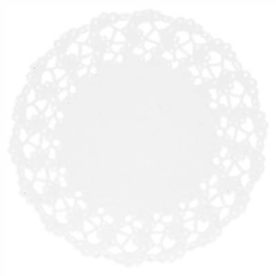 DENTELLES RONDES AJOURÉES 53 G/M2 Ø 11,5 CM BLANC PAPIER (250 UNITÉ)