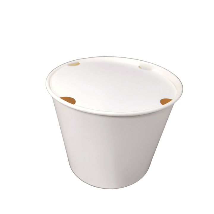 Bucket en carton blanc 85oz / 2500mL 18,8x14,7x14,7 avec couvercle (300 unités)