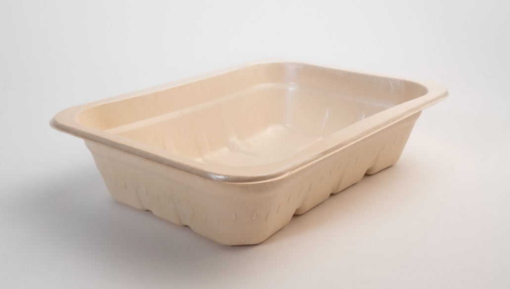 Barquette en cellulose moulée 253x183x64 mm (une palette minimum)