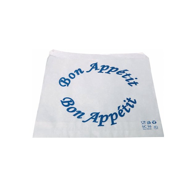 Pochette crêpe ingraissable 12 x17,5 cm 2 côtés ouverts (2000 unités)