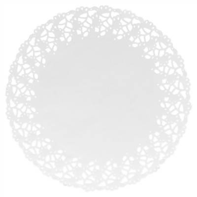 DENTELLES RONDES AJOURÉES 53 G/M2 Ø 27 CM BLANC PAPIER (250 UNITÉ)
