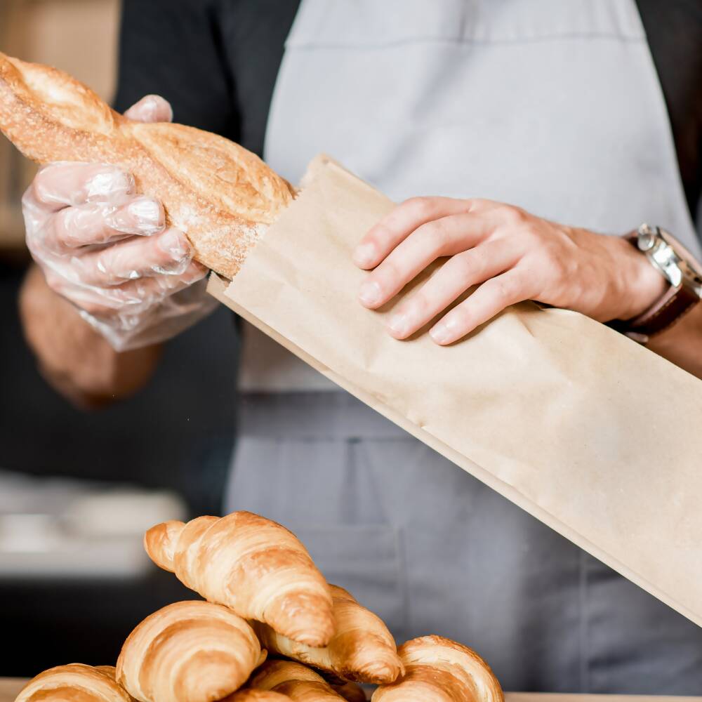 Sac en papier kraft 1 baguette 9x51x4,4cm