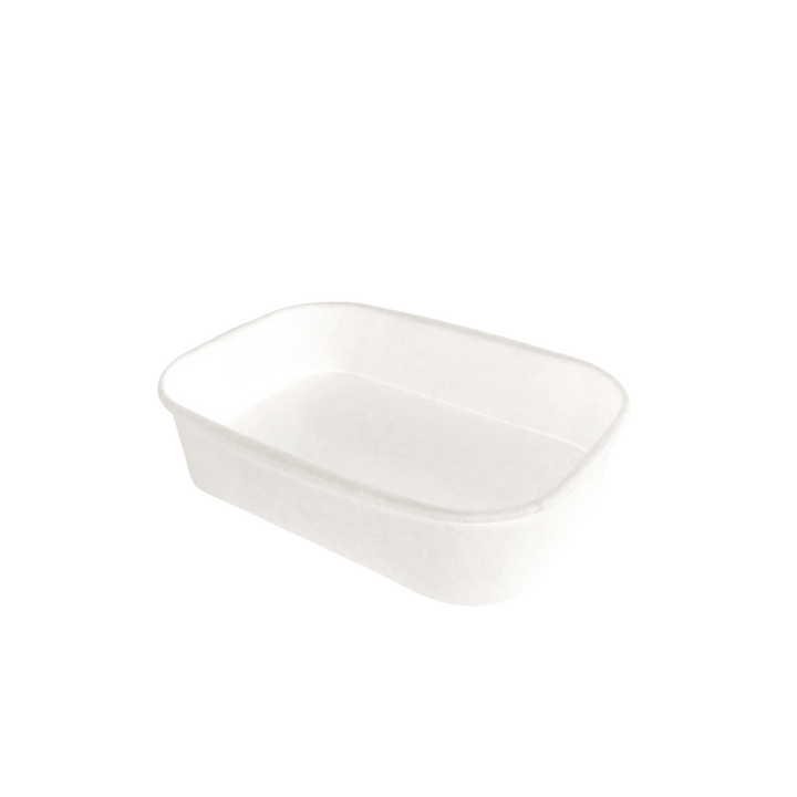 Bol kraft rectangulaire blanc 500 mL 17,3x12,1x4,1 (300 unités)