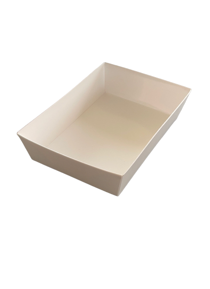 Barquettes repas carton brun/blanc (400 unités)